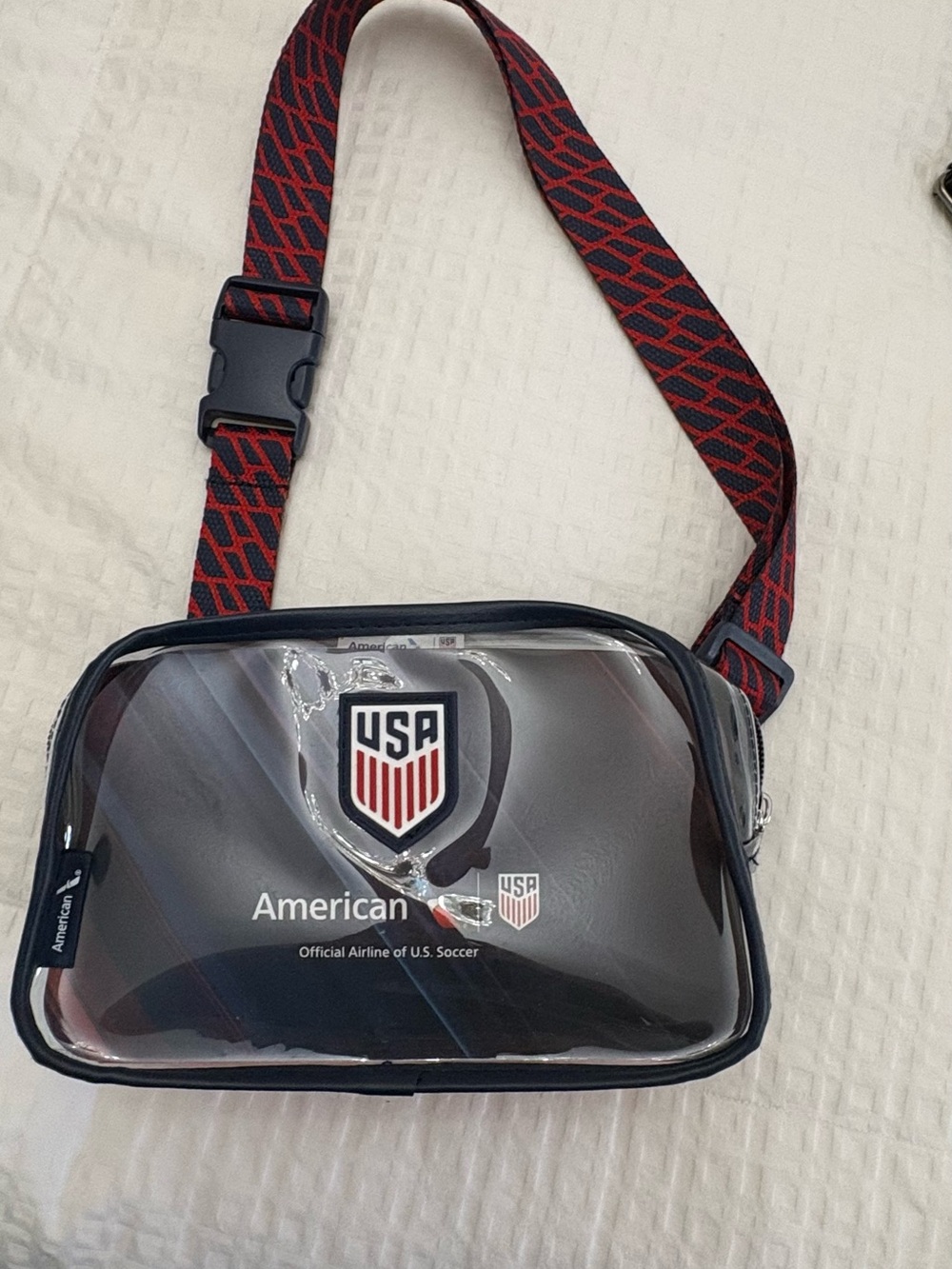 USA Clear - belt bag Red & Navy